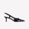 Roberto Festa Slingback In Raso Di Seta Con Paillettes Nero Siviglia Slingback