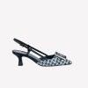 Roberto Festa Slingback In Poule Nero E Accessorio Strass Stefy Slingback