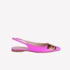 Roberto Festa Slingback Flat In Softy Bikini Con Accessorio Placca E Strass In Tinta Rex Slingback