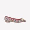 Roberto Festa Ballerina Flat In Garden Phard Con Accessorio Strass In Tinta Amaia Ballerine