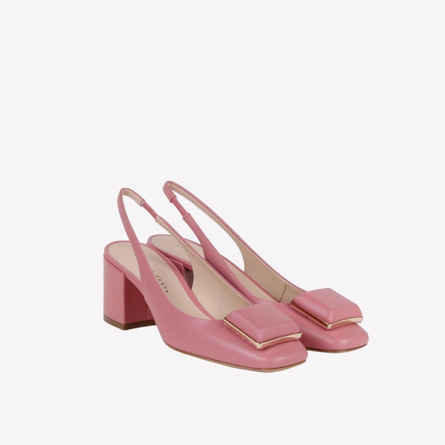 Roberto Festa Slingback In Softy Cameo Con Accessorio Rivestito Gaby Slingback