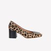 Roberto Festa Decollete Animalier Con Accessorio Rivestito In Nappa Nero Brigid Decollete