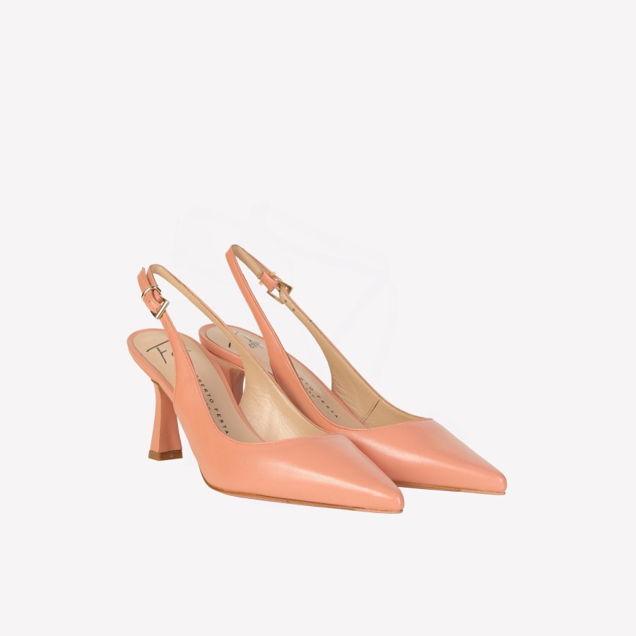 Roberto Festa Slingback In Nappa Cipria Frans Slingback