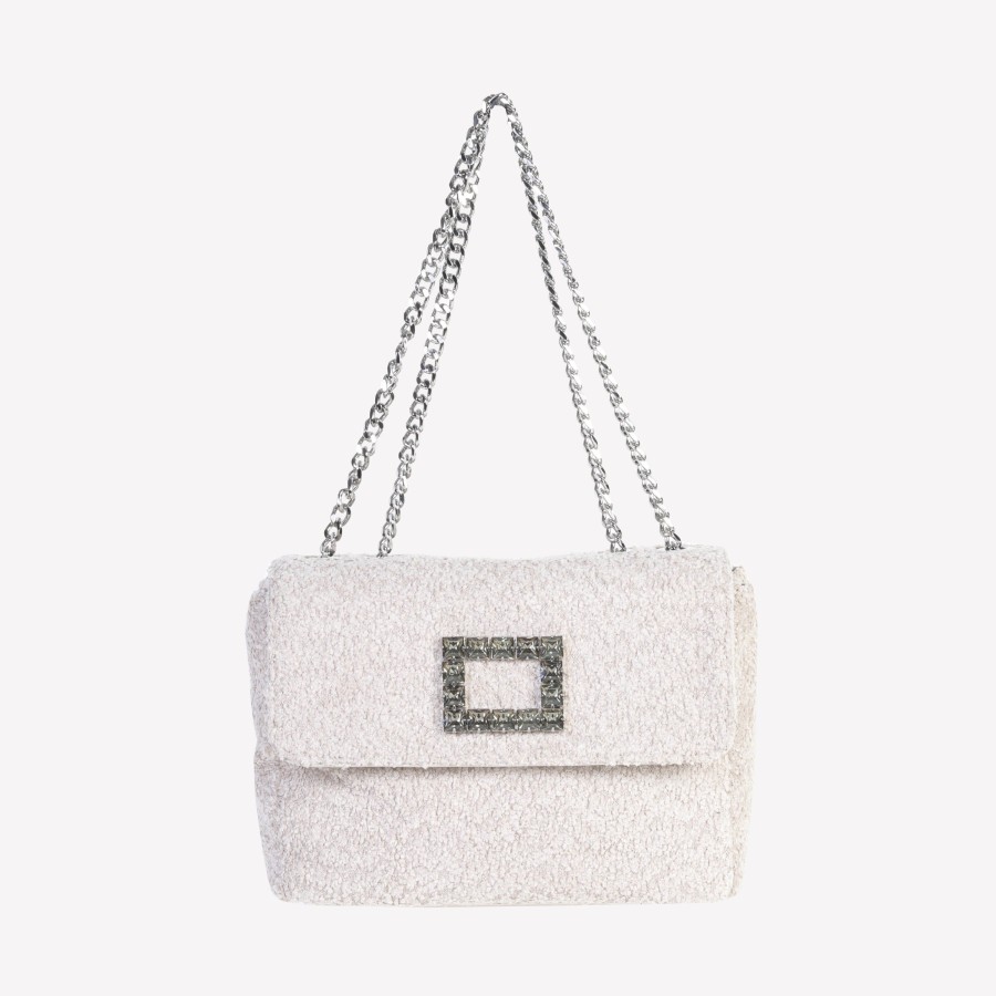 Roberto Festa Borsa A Spalla In Boucle Calce Con Accessorio Strass Tropea Lux Borse