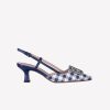 Roberto Festa Slingback In Madison Blu Con Accessorio Strass Stefy Slingback